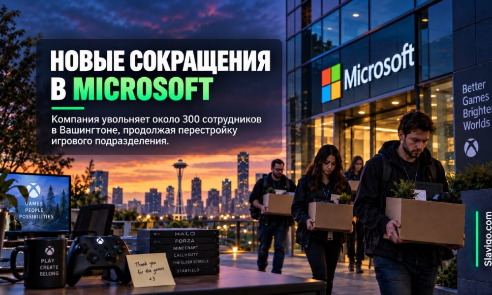 Microsoft сокращает около 300 рабочих мест в Washington в рамках перестройки Xbox