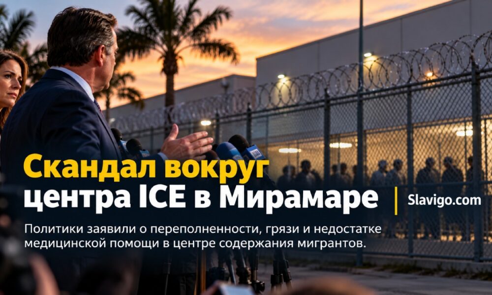 Проверка условий в центре ICE в Miramar, Florida