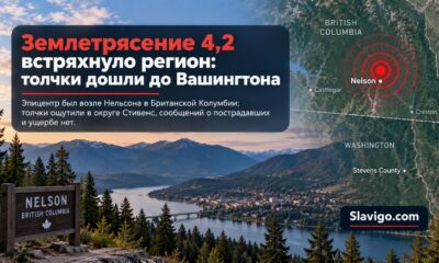 Землетрясение магнитудой 4,2 возле Nelson почувствовали на востоке Washington
