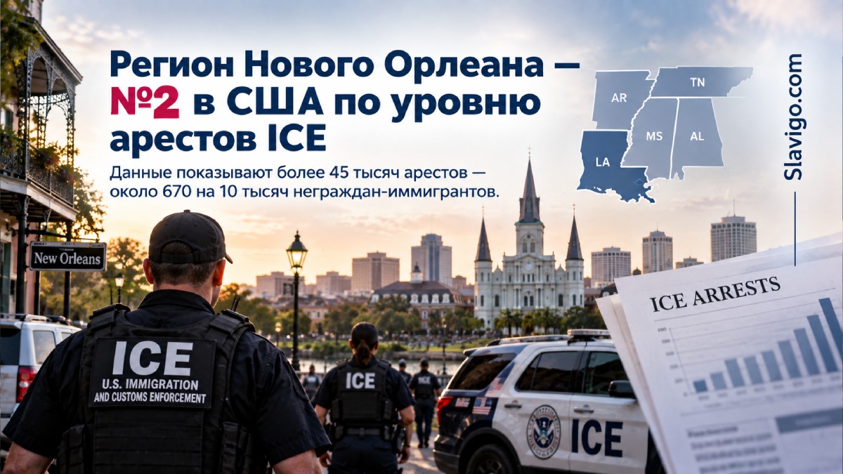 Высокий уровень иммиграционных арестов в зоне ответственности ICE New Orleans