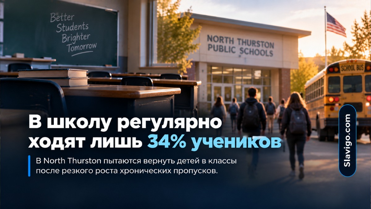 В North Thurston Public Schools регулярно посещают занятия лишь 34,3% учеников