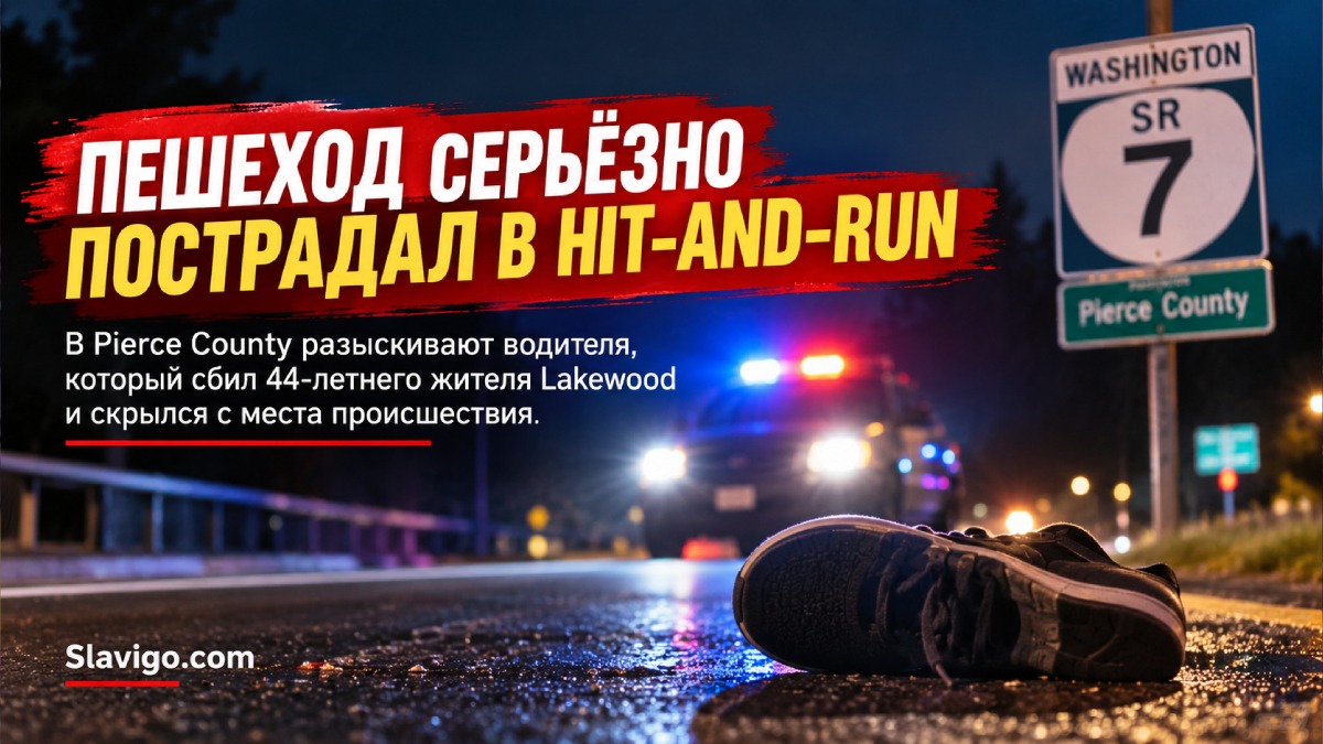 Пешеход из Lakewood пострадал в hit-and-run на SR 7 в Pierce County