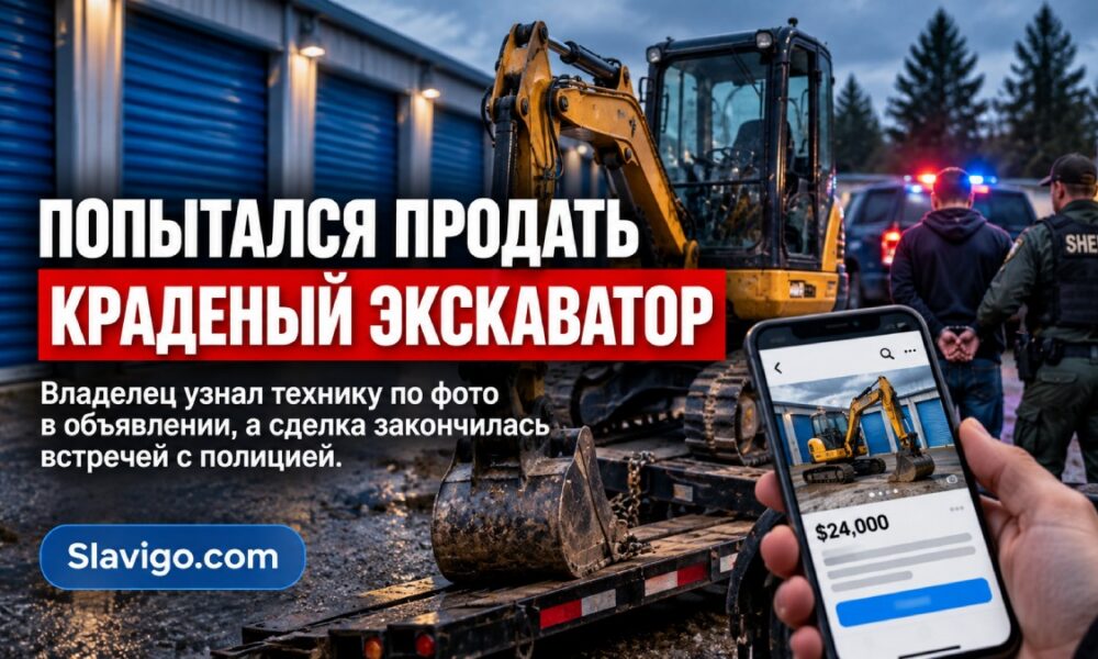 В Pierce County мужчину обвинили в попытке продать украденный экскаватор за $24 тысячи