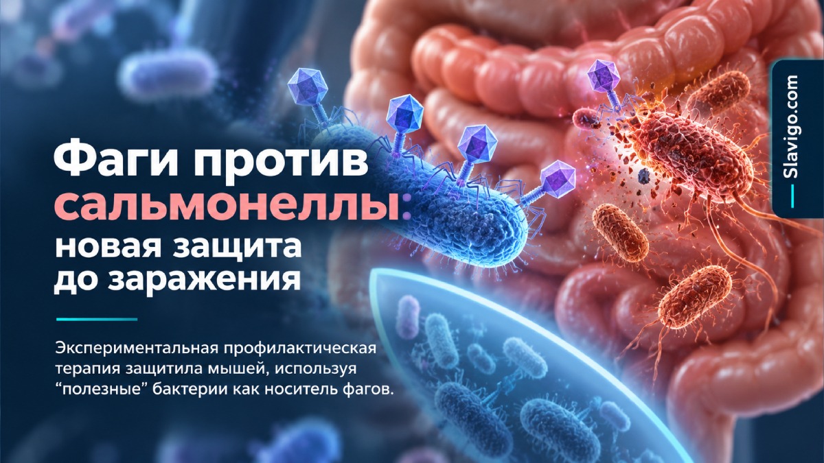 Инженерные бактериофаги защитили мышей от Salmonella до заражения — до применения у людей ещё далеко