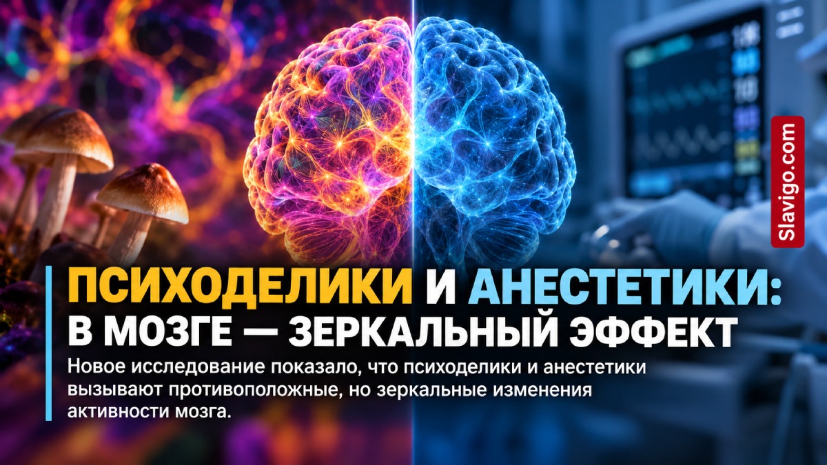 Психоделики и анестезия меняют связи мозга в противоположных направлениях