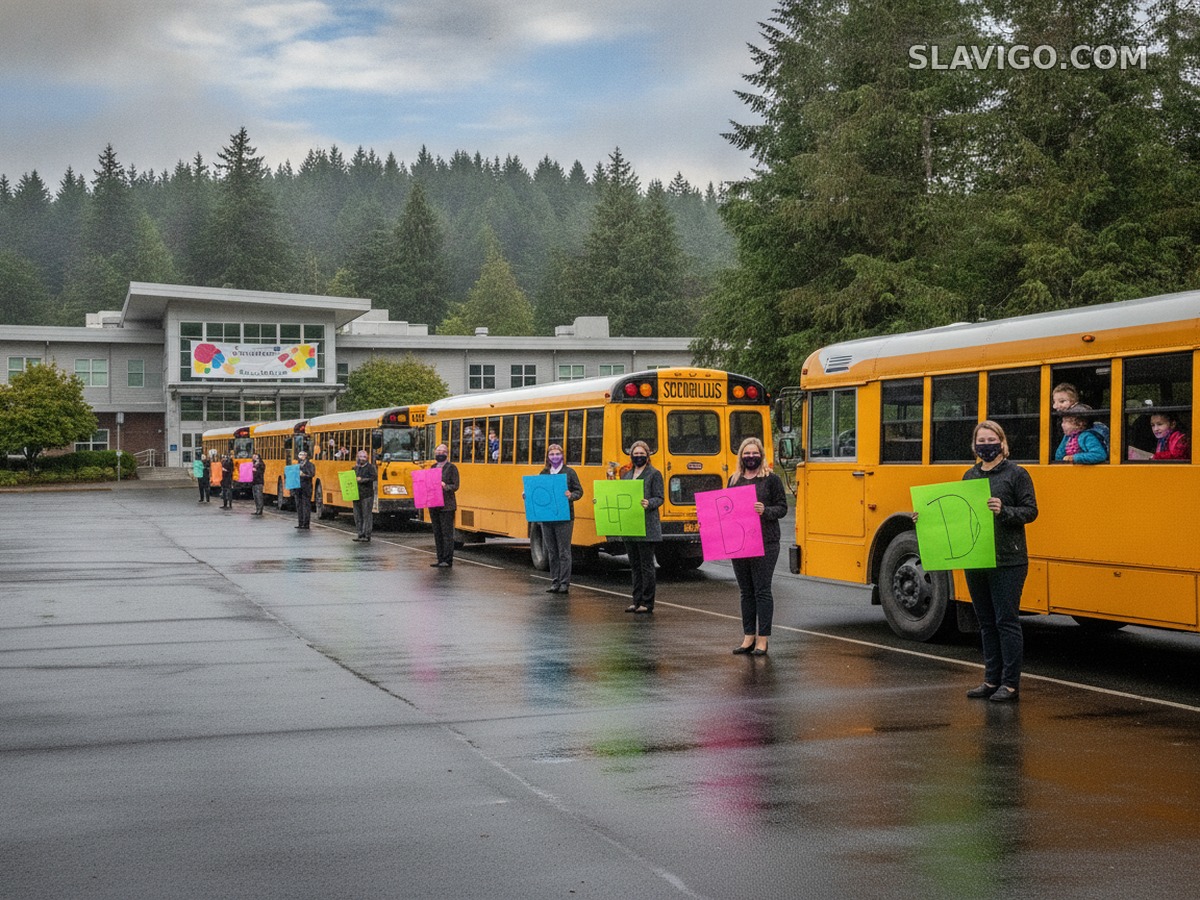 Учителя Puyallup вышли на работу без нового контракта