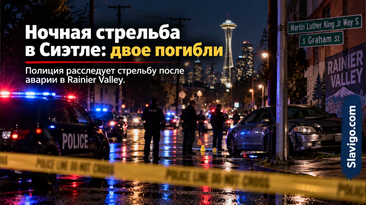 В Rainier Valley в разбившемся автомобиле нашли двух застреленных людей
