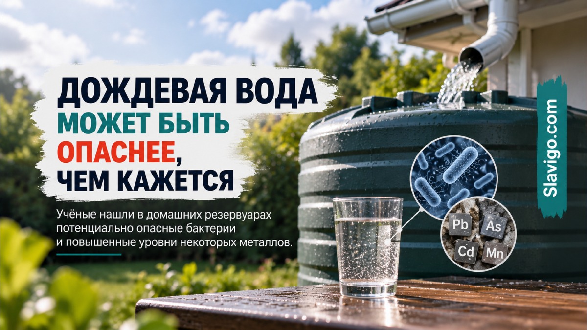 В дождевой воде из домашних баков нашли ДНК опасных бактерий и повышенные уровни металлов
