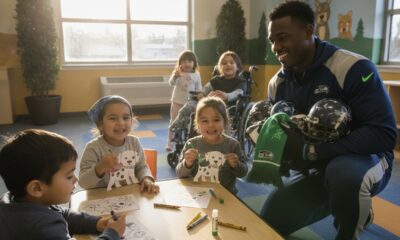 Rashid Shaheed навестил детей в онкологическом центре Seattle Children’s