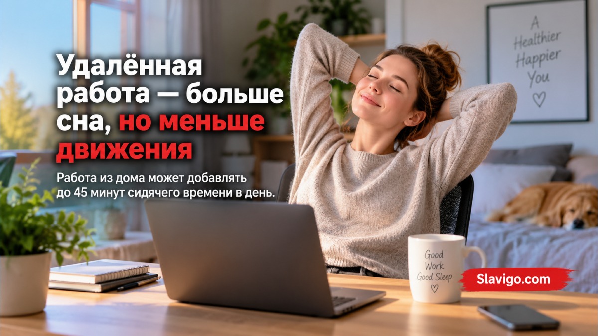 Удалённая работа добавила 45 минут сидения: как компенсировать потерю движения