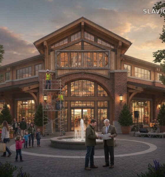На здании Renton Market установили новую вывеску