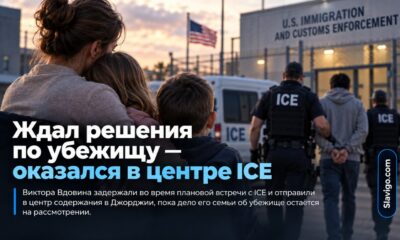 Задержание россиянина Виктора Вдовина во время отметки в ICE
