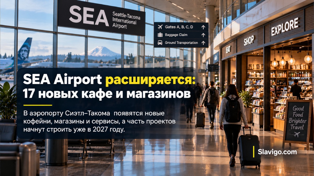 SEA Airport добавит 17 новых ресторанов и магазинов