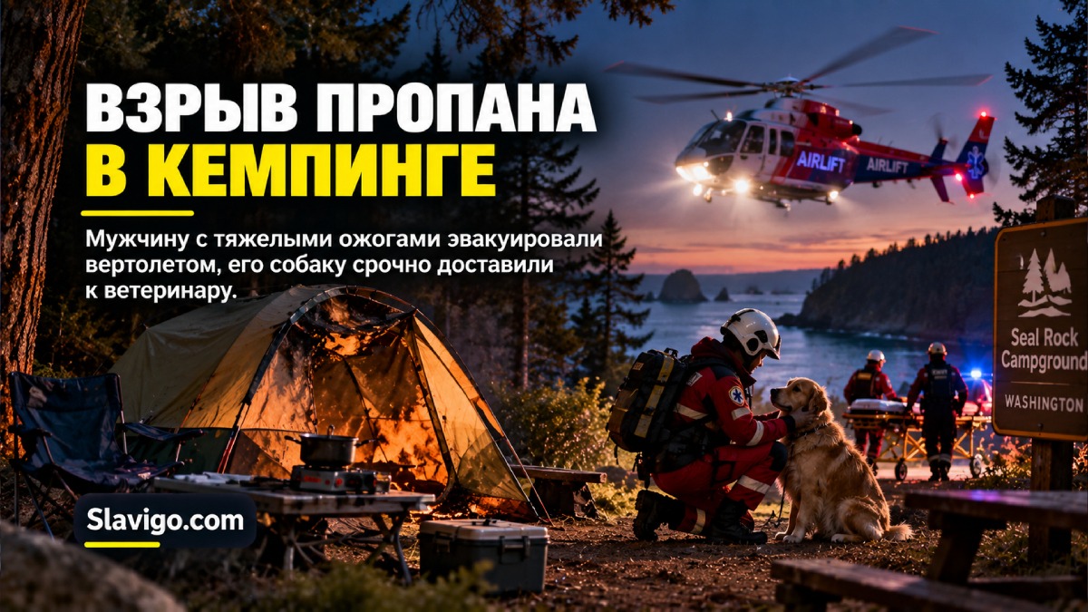 В Seal Rock Campground мужчину тяжело обожгло после возгорания пропана в палатке