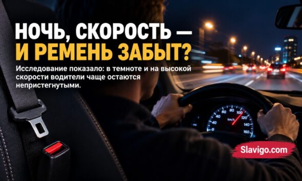 Ночью и на коротких поездках водители реже пристёгиваются — анализ 130 тысяч поездок