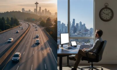 Средняя поездка на работу в Seattle стала короче на 2,5 минуты