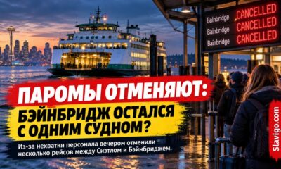 Нехватка персонала сократила паромное сообщение Seattle–Bainbridge до одного судна