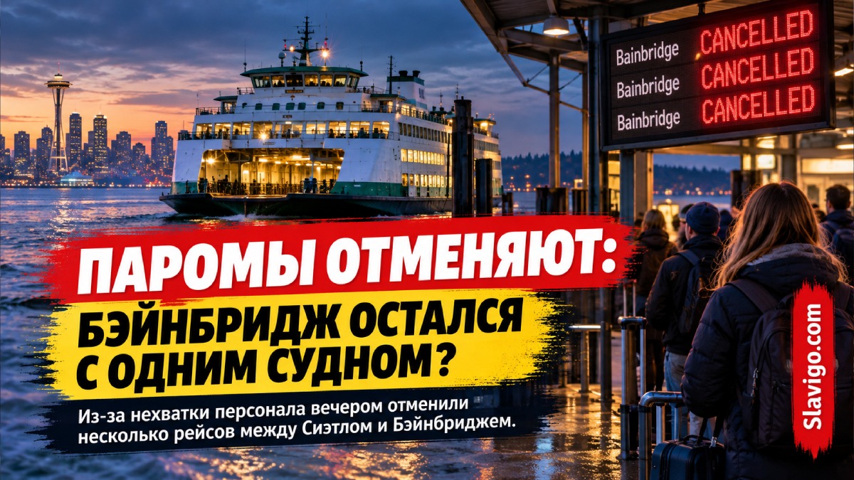 Нехватка персонала сократила паромное сообщение Seattle–Bainbridge до одного судна