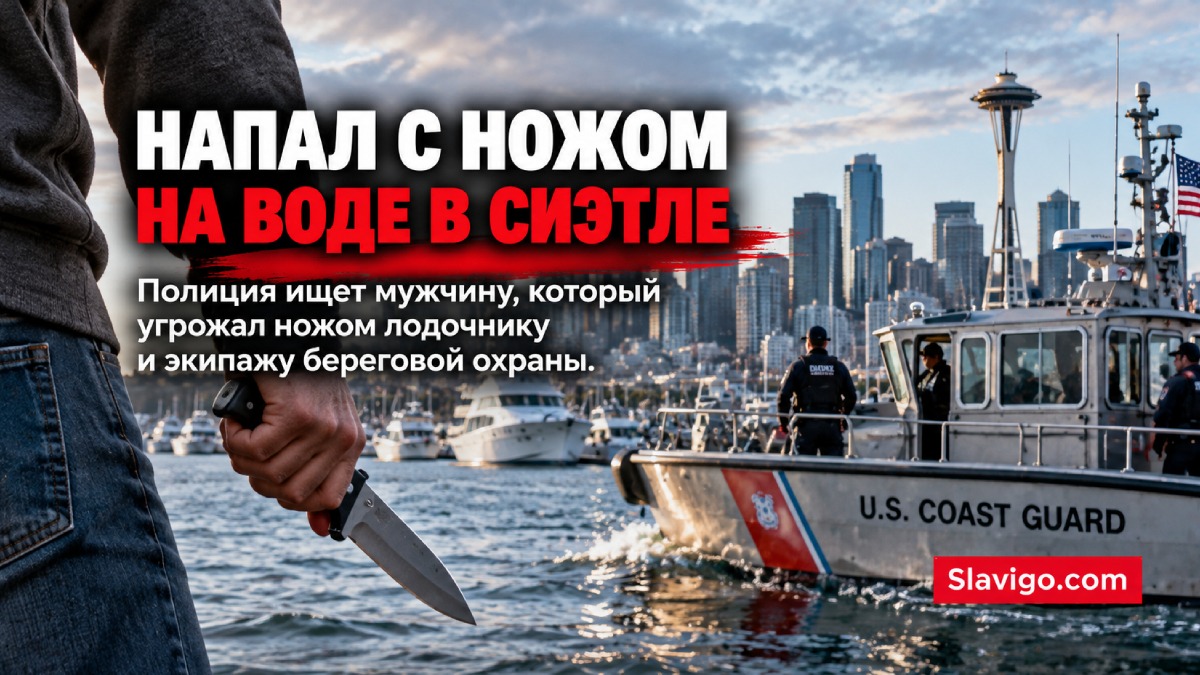 В Seattle ищут мужчину после кражи с лодки и угроз ножом в Puget Sound
