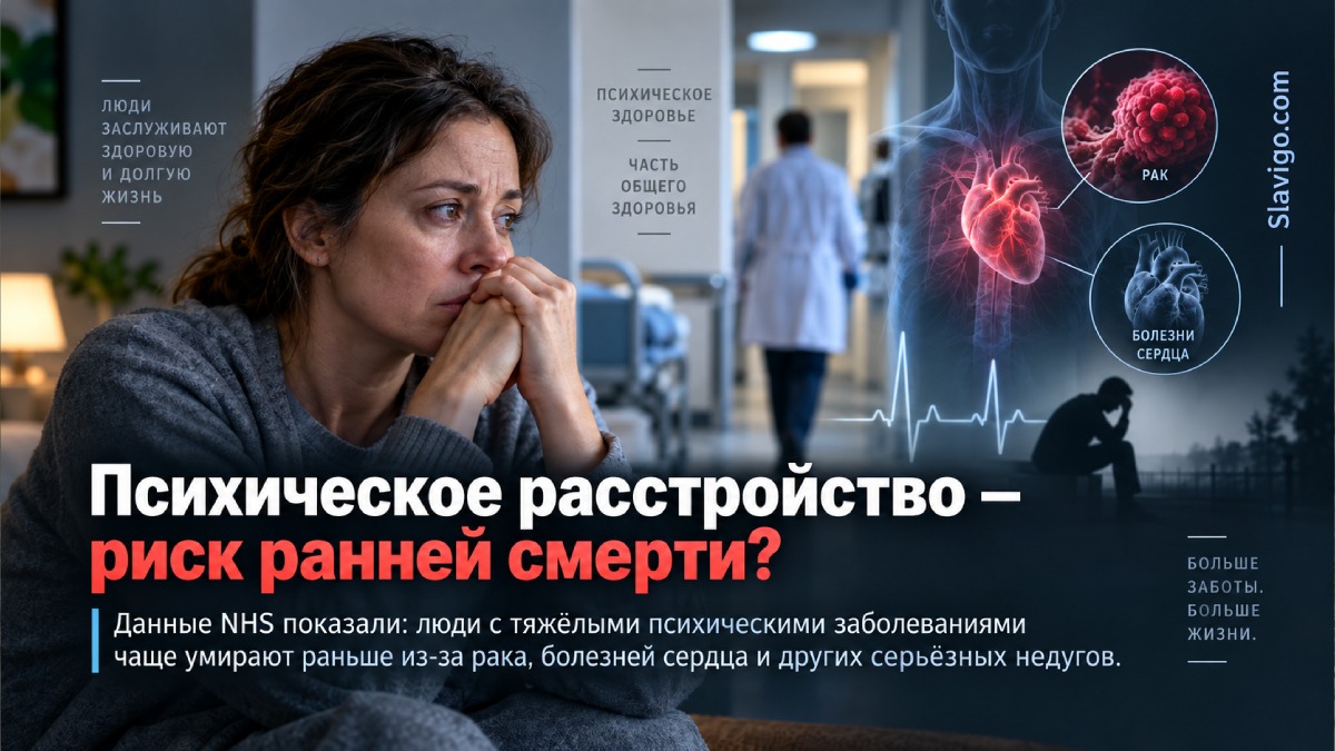 Тяжёлые психические расстройства связаны с разрывом продолжительности жизни в 15–20 лет