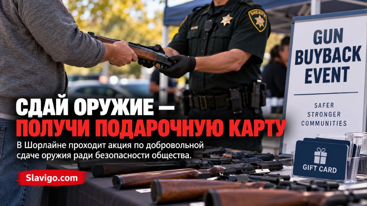 В Shoreline проведут анонимную сдачу оружия в обмен на подарочные карты