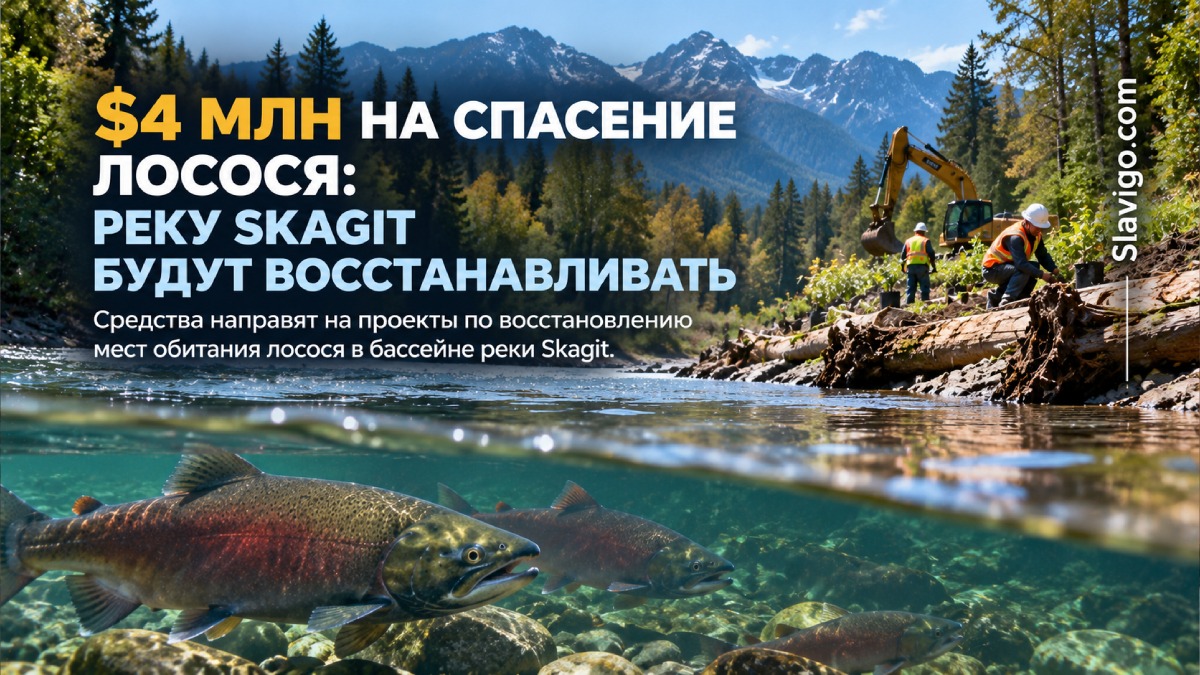На восстановление лососевых местообитаний в бассейне Skagit выделили более $4 млн