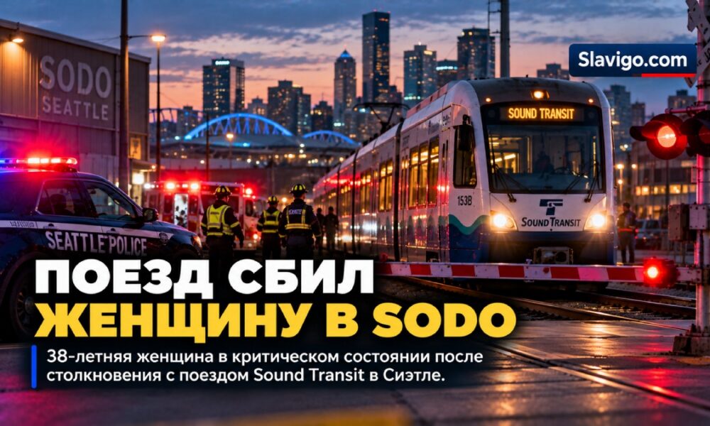 В SODO 38-летняя женщина в критическом состоянии после столкновения с поездом Sound Transit