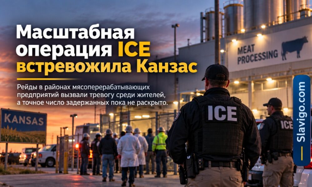 Операция ICE в мясоперерабатывающих городах юго-западного Kansas