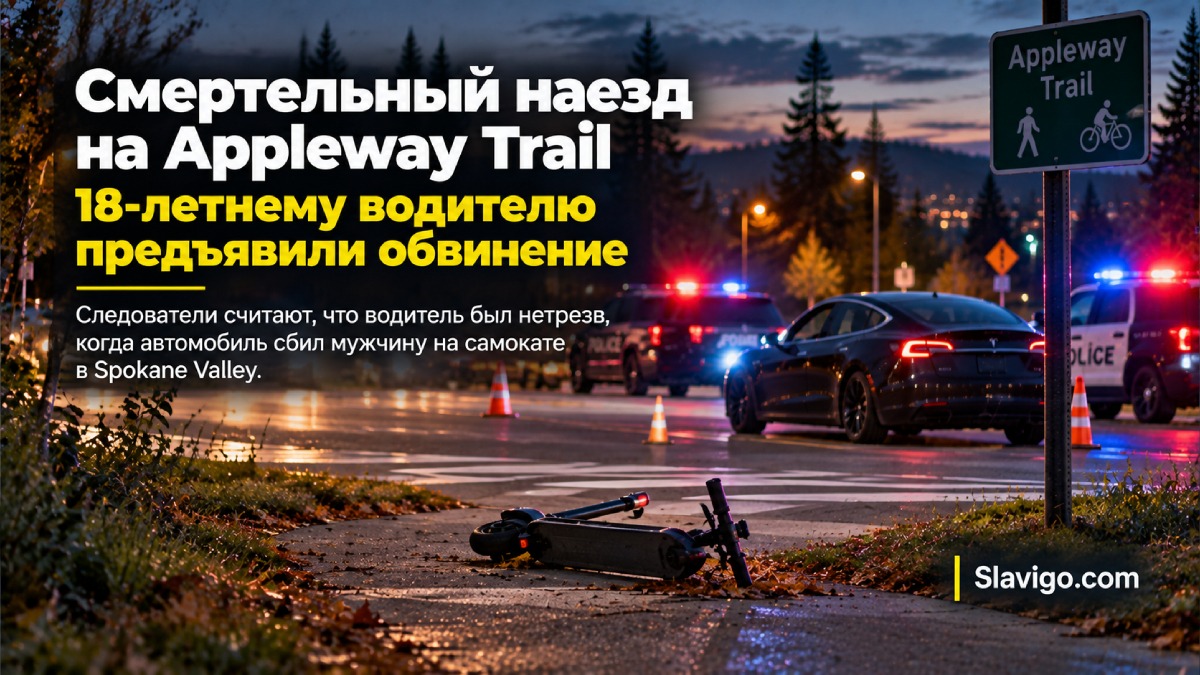 18-летнего водителя обвинили после гибели самокатчика в Spokane Valley