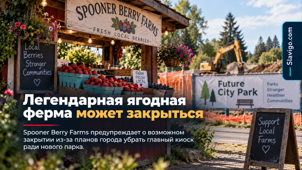 Spooner Berry Farms предупреждает о возможном закрытии стойки в Olympia из-за проекта парка
