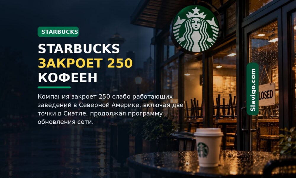 Starbucks закроет около 250 точек в Северной Америке, включая две в Seattle