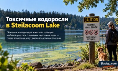 Для Steilacoom Lake объявили предупреждение из-за токсичных водорослей