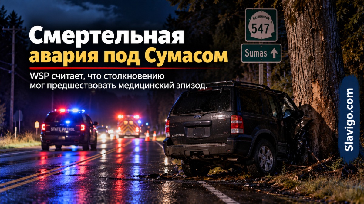 Около Sumas водитель погиб после съезда с SR 547: WSP предполагает медицинский эпизод