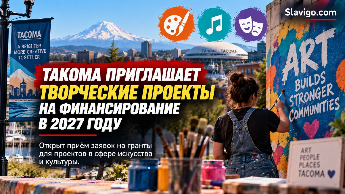 Tacoma открыла приём заявок на гранты для общественных арт-проектов 2027 года