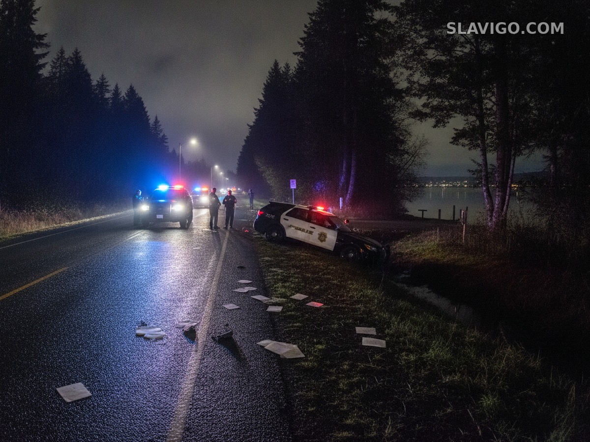 В Thurston County женщину задержали после погони и обвинений в сжигании документов