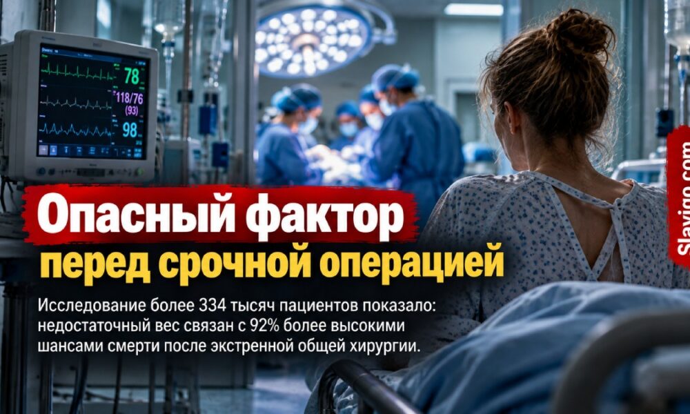 Недостаточный вес и хрупкость связали с худшими исходами после экстренной операции