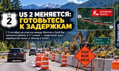 На US 2 между Monroe и Gold Bar начнут улучшать безопасность в 11 точках
