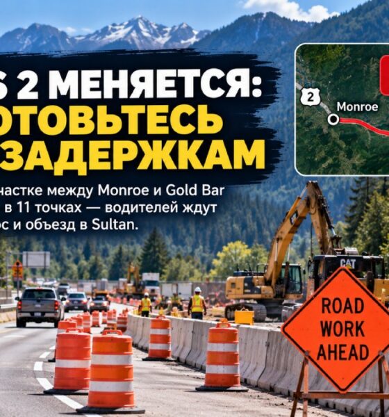 На US 2 между Monroe и Gold Bar начнут улучшать безопасность в 11 точках