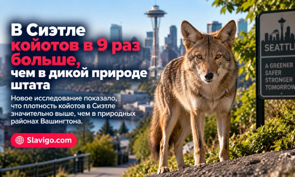 Исследование UW: плотность койотов в Seattle в девять раз выше, чем в дикой природе Washington