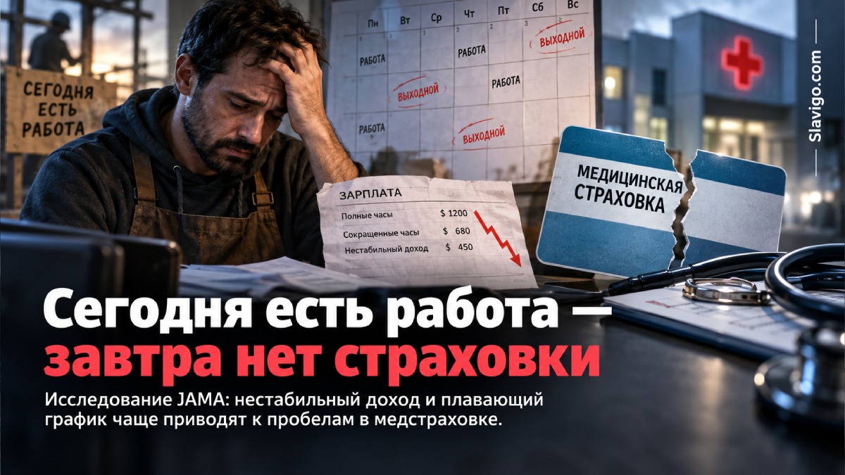 Нестабильный график работы связали с меньшей вероятностью страховки от работодателя в США