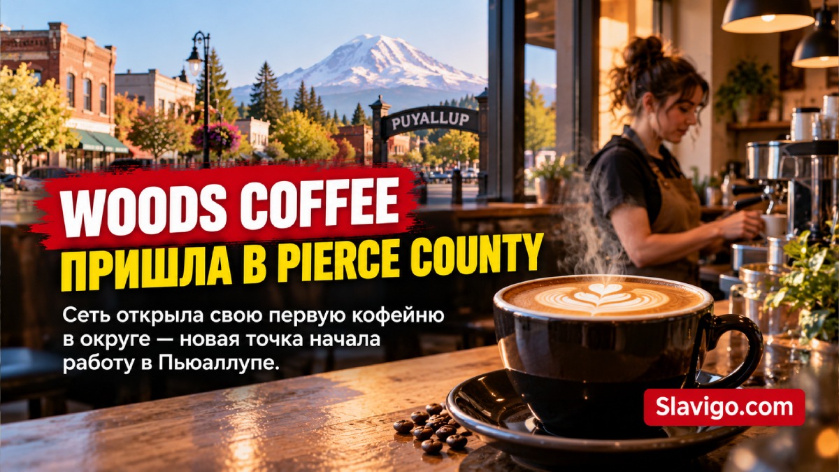 Woods Coffee открыл первую точку в Pierce County — в Puyallup