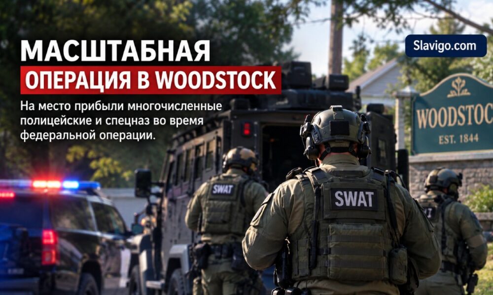 Федеральная операция и задержание ICE в Woodstock, Illinois