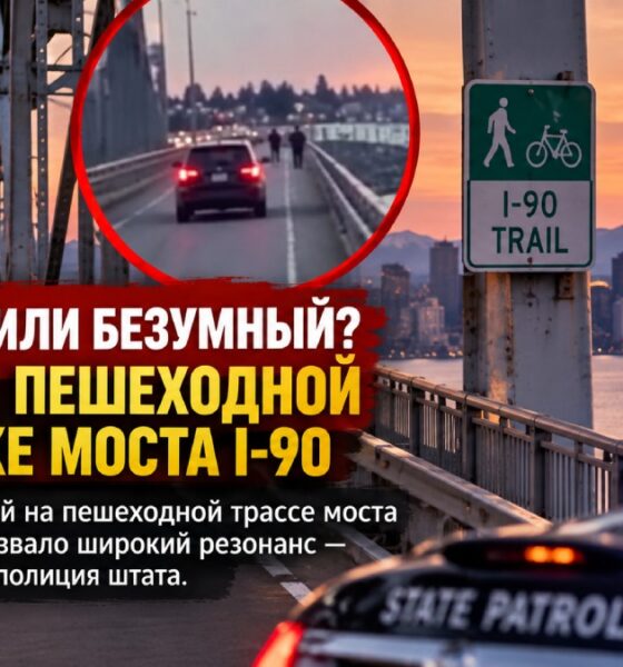 WSP расследует видео с автомобилем на пешеходно-велосипедной тропе I-90