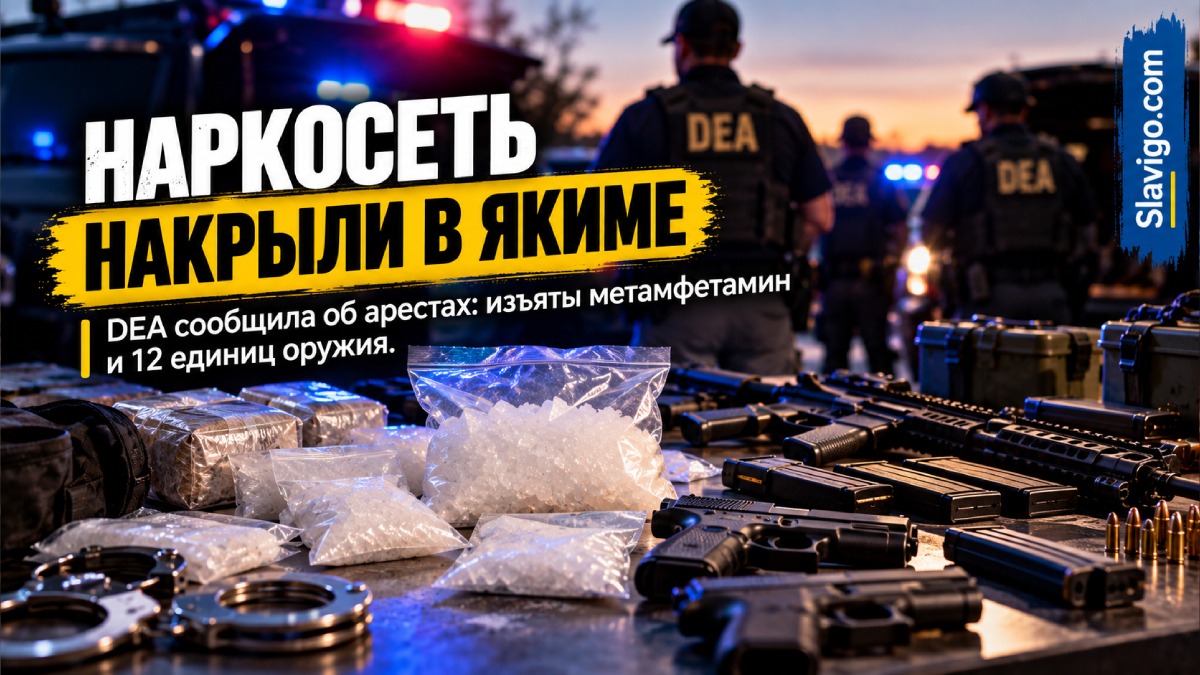 DEA сообщила о двух задержаниях в Yakima и изъятии метамфетамина, оружия и автомобилей