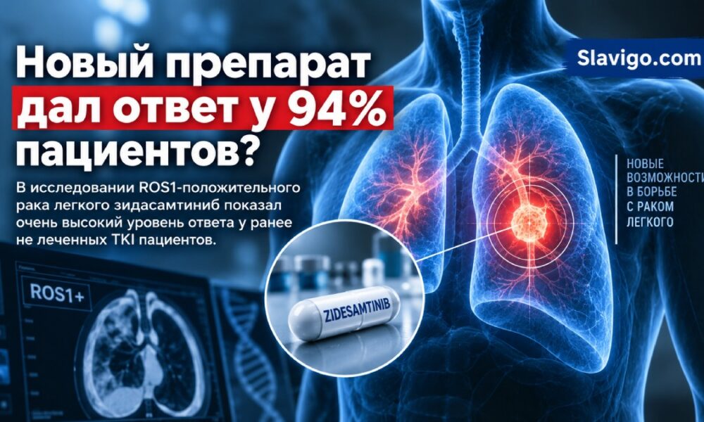 Зидесамтиниб дал ответ у 94% пациентов с ROS1-положительным раком лёгкого в раннем исследовании