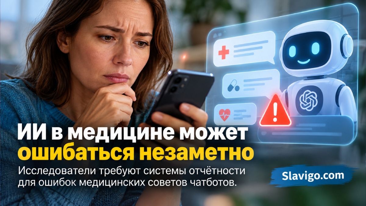 Медицинские советы от ИИ могут ошибаться незаметно: исследователи требуют системы отчётности