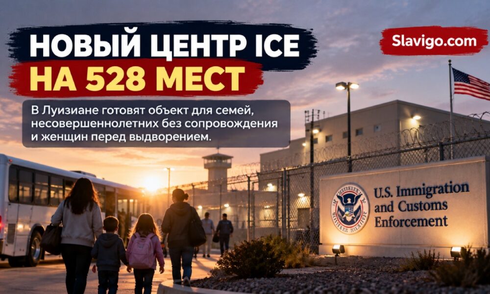 Новый центр ICE для семей и несовершеннолетних в Alexandria, Louisiana