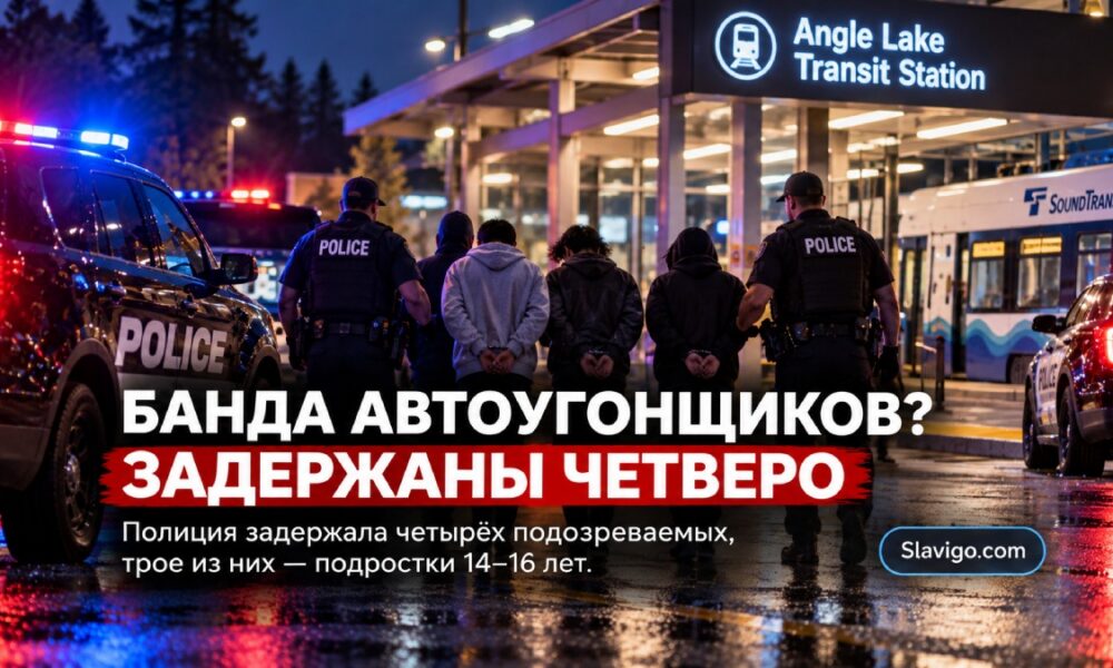 В Angle Lake Transit Station задержали четырёх подозреваемых в серии угонов автомобилей