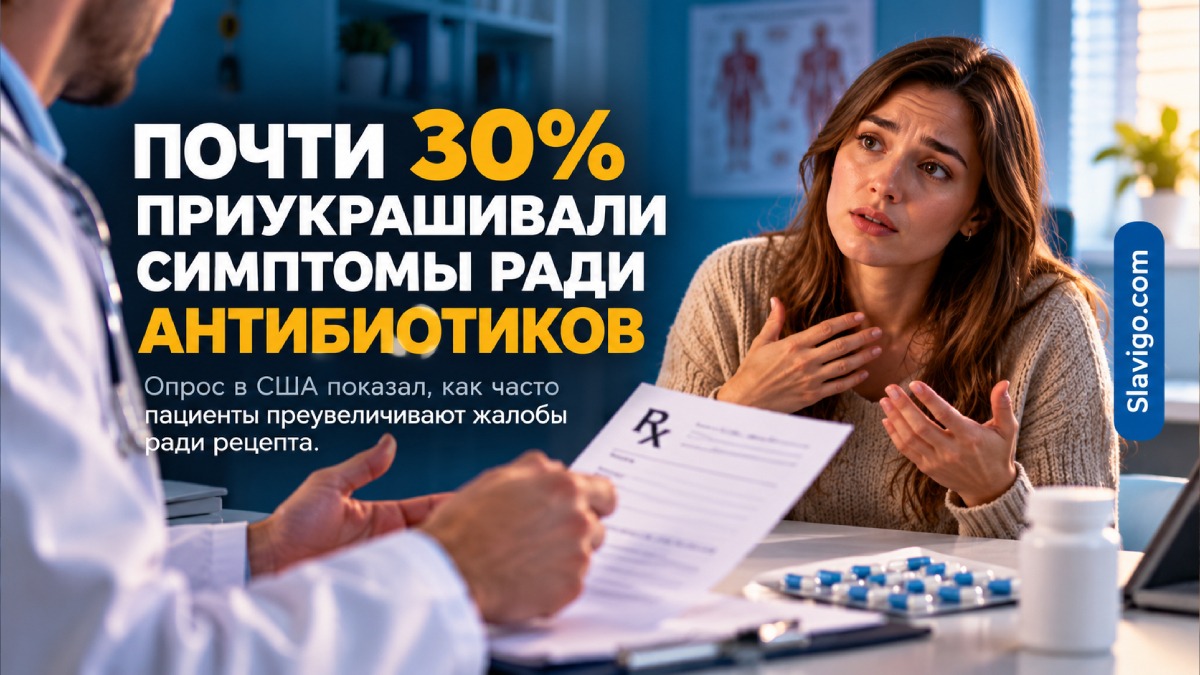 Почти 28% американцев признались в преувеличении симптомов ради антибиотиков