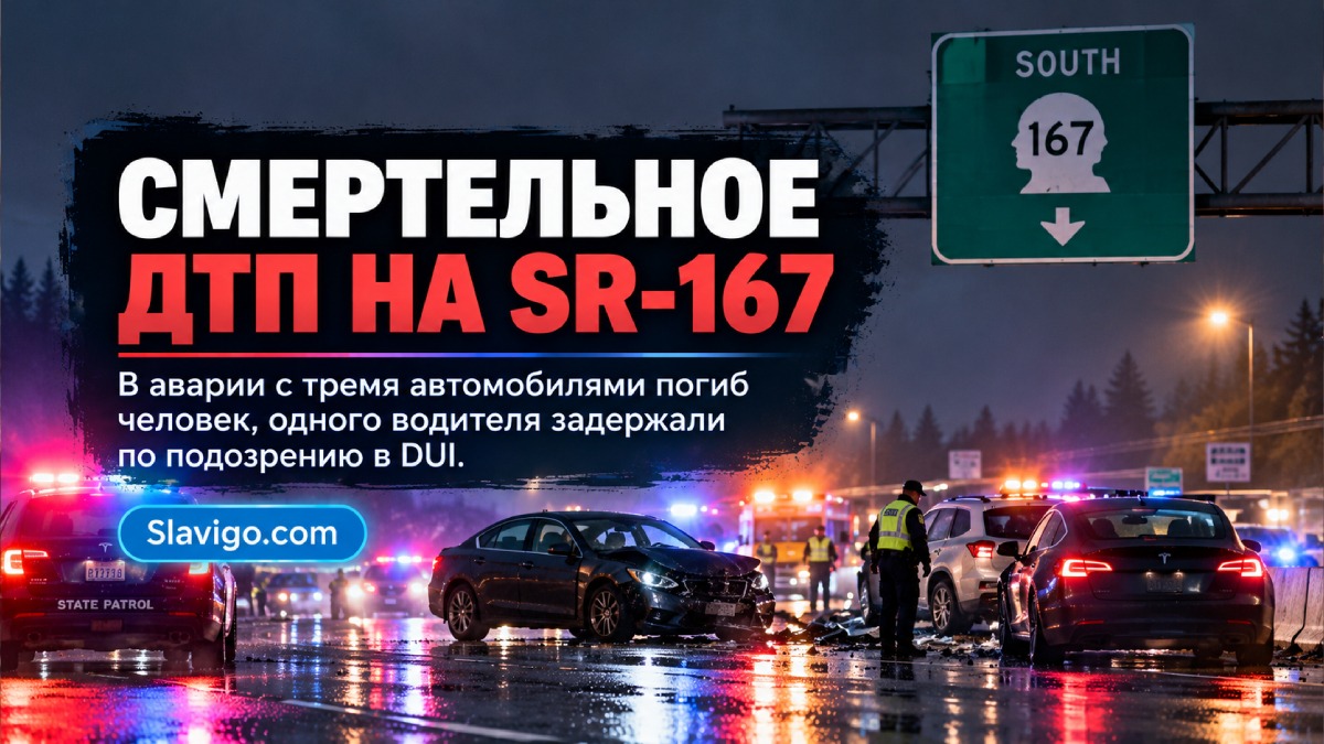 В Auburn смертельное ДТП на SR 167 привело к задержанию водителя по подозрению в DUI